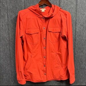 Duluth Trading Co Vibrant orange Hooded Utility Jacket